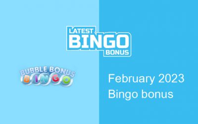 Latest bingo bonus from Bubble Bonus Bingo Casino