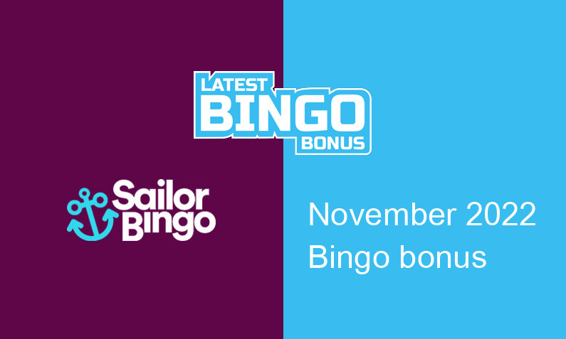 Latest bingo bonus from Sailor Bingo Casino