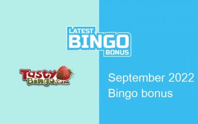 Latest bingo bonus from Tasty Bingo Casino