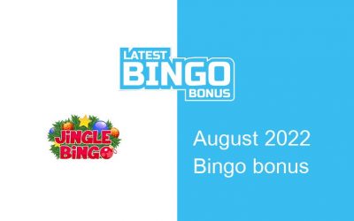 Latest Jingle Bingo Casino bingo bonus August 2022
