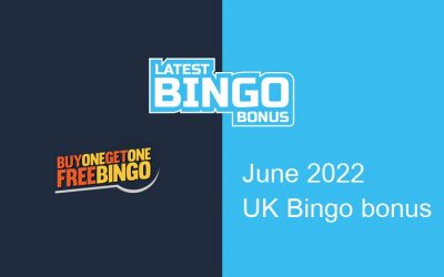 Latest UK bingo bonus from Bogof Bingo June 2022